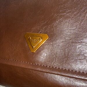 Luradsa Brown Leather Shoulder Bag